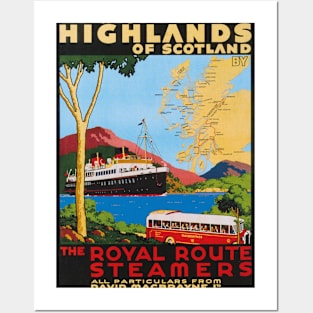 Vintage Travel - Scotland Highlands Posters and Art